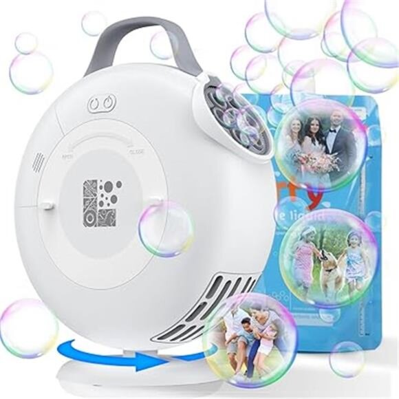 Bubble Machine, Automatic Bubble Blower for Kids Toddlers, 8000+ Bubbles Per - Picture 7 of 7